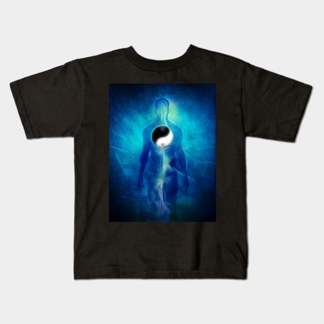 Yin Yang Human Kids T-Shirt by rolffimages